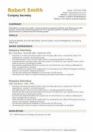 Resume of Company Secretary